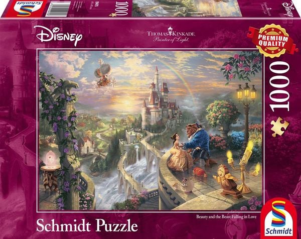 Schmidt Spiele - Puzzle - Thomas Kinkade - Disney Die Schöne und das Biest, 1000 Teile