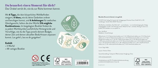 Produktbild: W&uuml;rfelorakel &ndash; Zeit f&uuml;r dich