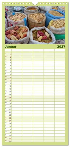 Produktbild: Familienplaner 2027 - Per&uacute;. Impressionen mit 5 Spalten (Wandkalender, 21 x 45 cm) CALVENDO