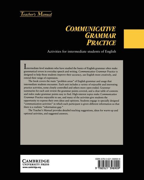 Produktbild: Communicative Grammar Practice Teacher's Manual
