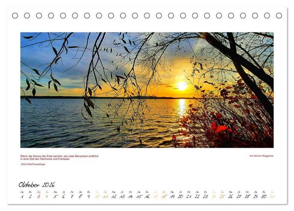 Produktbild: Poesiefl&uuml;gels Abendspaziergang (Tischkalender 2026 DIN A5 quer), CALVENDO Monatskalender