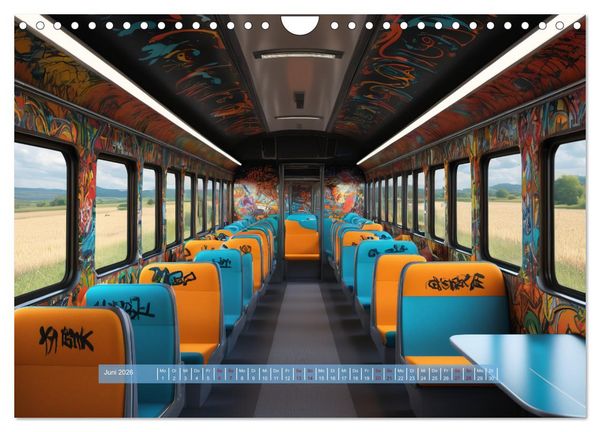 Produktbild: Graffiti Train (Wandkalender 2026 DIN A4 quer), CALVENDO Monatskalender