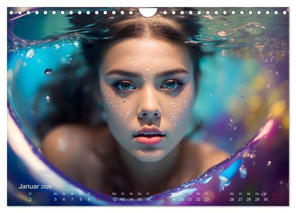 Produktbild: Models unter Wasser (Wandkalender 2026 DIN A4 quer), CALVENDO Monatskalender