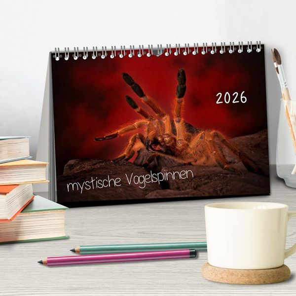 Produktbild: Mystische Vogelspinnen (Tischkalender 2026 DIN A5 quer), CALVENDO Monatskalender