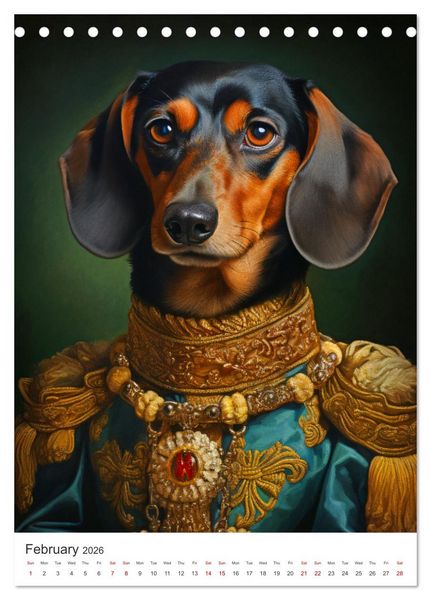 Produktbild: Animal Art - A collection of Renaissance paintings with animal motifs (Desk Calendar 2026 DIN A5 portrait), CALVENDO 12 Month DeskCalendar