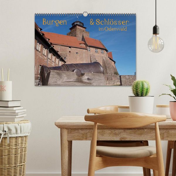 Produktbild: Burgen & Schl&ouml;sser im Odenwald (Wandkalender 2026 DIN A3 quer), CALVENDO Monatskalender