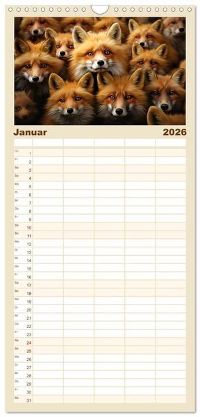 Produktbild: Familienplaner 2026 - Mehr ist einfach besser mit 5 Spalten (Wandkalender, 21 x 45 cm) CALVENDO