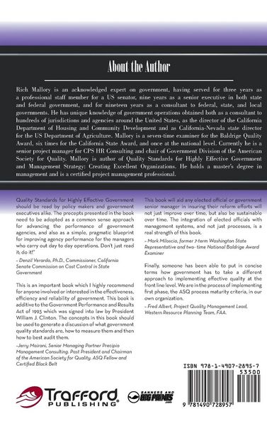Produktbild: Quality Standards for Highly Effective Government