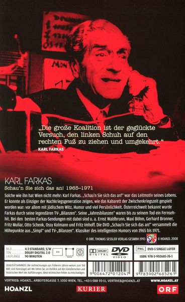 Produktbild: Karl Farkas - Schau'n Sie sich das an! 1965-1971 - Edition Best of Kabarett