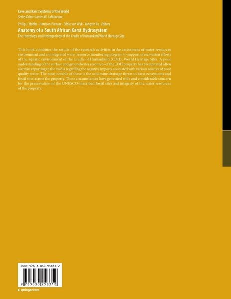 Produktbild: Anatomy of a South African Karst Hydrosystem
