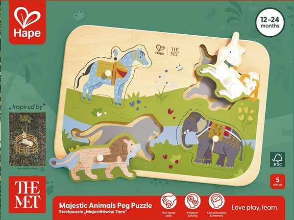 Produktbild: The Met: Steckpuzzle "Majest&auml;tische Tiere" - 4 Teile