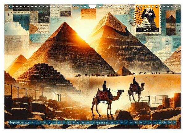 Produktbild: KI-Globetrotter: Mit k&uuml;nstlicher Intelligenz um die Welt (Wandkalender 2026 DIN A3 quer), CALVENDO Monatskalender