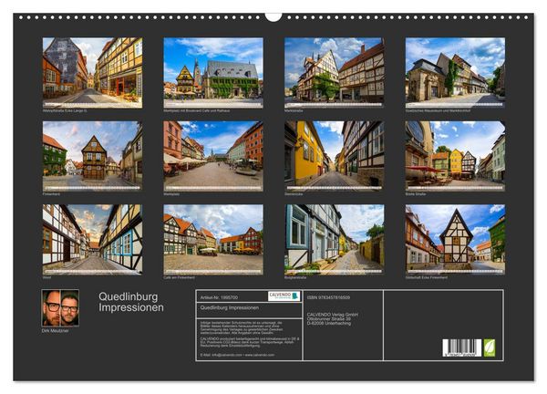 Produktbild: Quedlinburg Impressionen (Wandkalender 2026 DIN A2 quer), CALVENDO Monatskalender