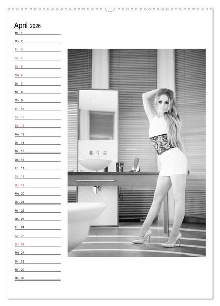 Produktbild: Mode in schwarz und wei&szlig; (Wandkalender 2026 DIN A2 hoch), CALVENDO Monatskalender