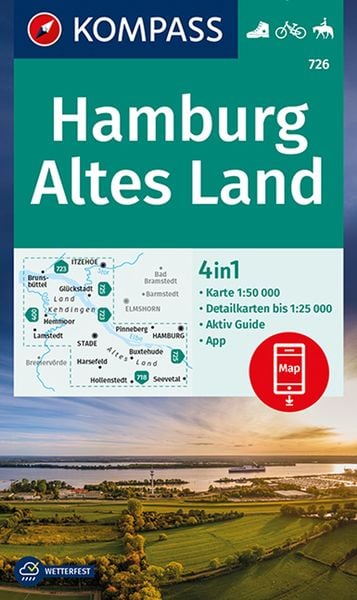 Produktbild: KOMPASS Wanderkarte 726 Hamburg, Altes Land 1:50.000