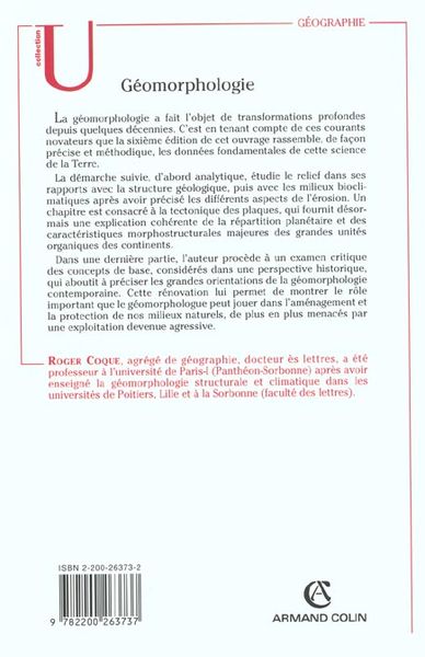 Produktbild: Geomorphologie ; 6e Edition