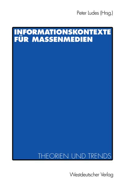 Produktbild: Informationskontexte f&uuml;r Massenmedien