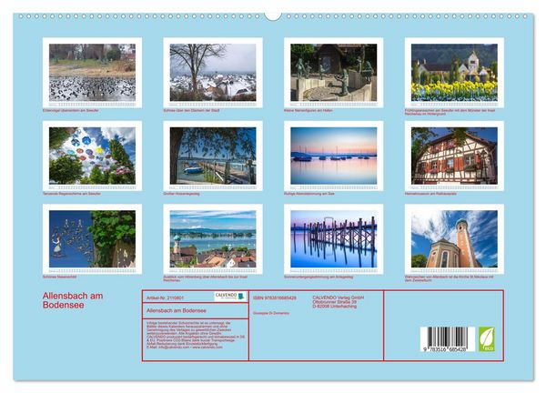 Produktbild: Allensbach am Bodensee (hochwertiger Premium Wandkalender 2026 DIN A2 quer), Kunstdruck in Hochglanz