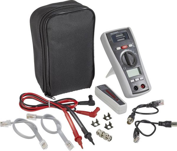 Produktbild: VOLTCRAFT Kabeltester CT-3 DMM Geeignet f&uuml;r BNC, RJ11 und RJ45