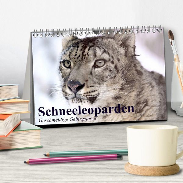 Produktbild: Schneeleoparden. Geschmeidige Gebirgsj&auml;ger (Tischkalender 2026 DIN A5 quer), CALVENDO Monatskalender