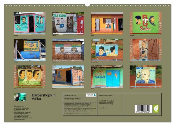 Produktbild: Barbershops in Afrika (hochwertiger Premium Wandkalender 2026 DIN A2 quer), Kunstdruck in Hochglanz