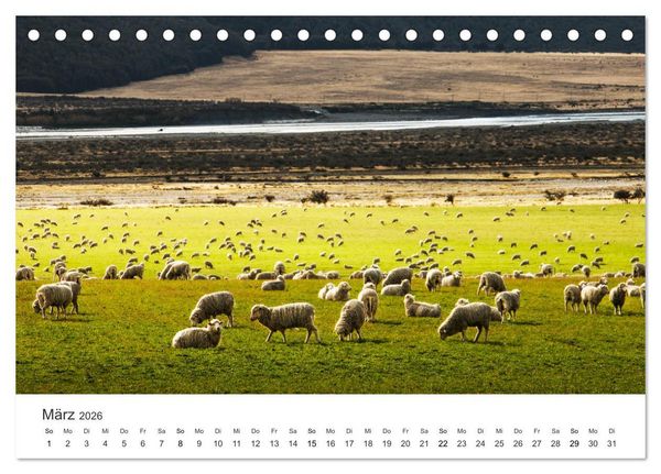Produktbild: Naturschauspiel Neuseeland (Tischkalender 2026 DIN A5 quer), CALVENDO Monatskalender