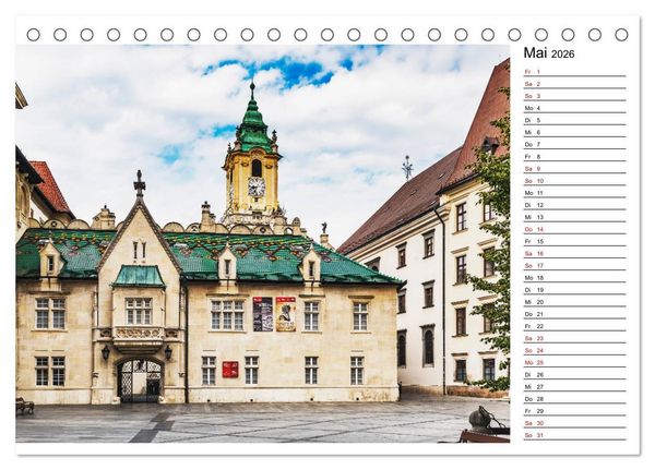 Produktbild: Ein Wochenende in Bratislava (Tischkalender 2026 DIN A5 quer), CALVENDO Monatskalender