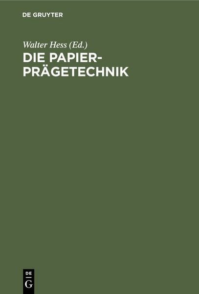 Produktbild: Die Papier-Pr&auml;getechnik