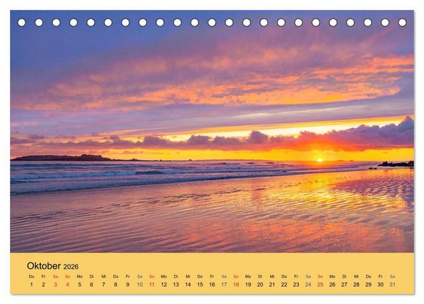 Produktbild: Sonnenunterg&auml;nge an der Atlantikk&uuml;ste (Tischkalender 2026 DIN A5 quer), CALVENDO Monatskalender