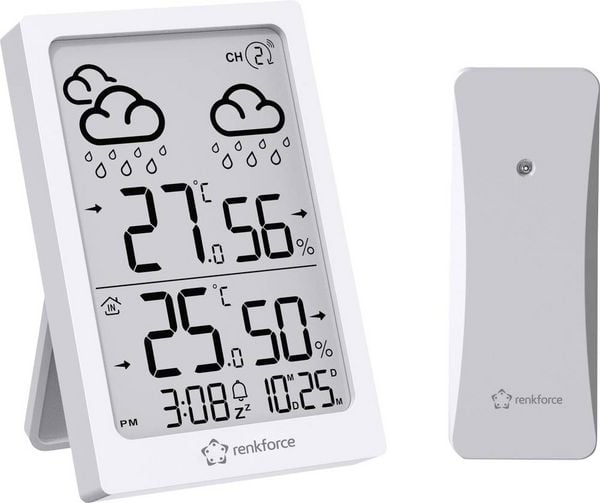 Produktbild: Renkforce RF-6416472 RF-6416472 Funk-Wetterstation Anzahl Sensoren max. 1St.