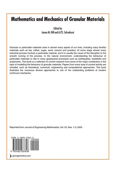 Produktbild: Mathematics and Mechanics of Granular Materials