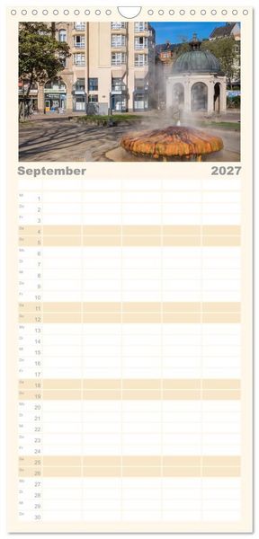Produktbild: Familienplaner 2027 - Daheim in Wiesbaden mit 5 Spalten (Wandkalender, 21 x 45 cm) CALVENDO