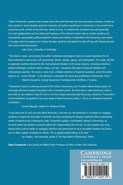 Produktbild: Democracy and the Limits of Self-Government
