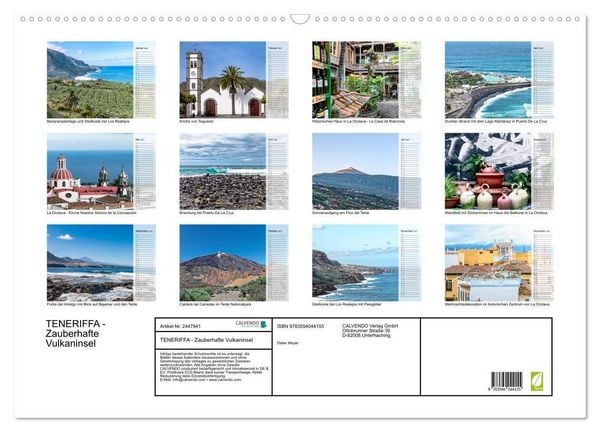 Produktbild: TENERIFFA - Zauberhafte Vulkaninsel (Wandkalender 2027 DIN A2 quer), CALVENDO Monatskalender