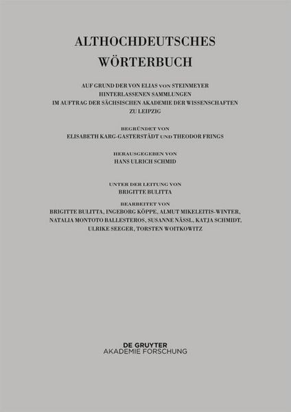 Produktbild: Althochdeutsches W&ouml;rterbuch / Bd VI: M&ndash;N. 11. Lieferung (morachsamo bis muot)
