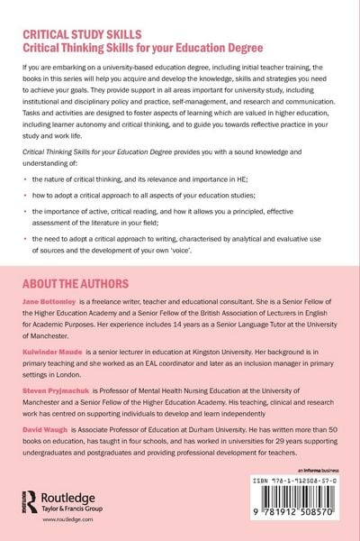Produktbild: Critical Thinking Skills for your Education Degree