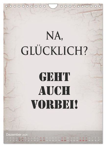 Produktbild: Ziemlich schlecht gelaunt (Wandkalender 2026 DIN A4 hoch), CALVENDO Monatskalender
