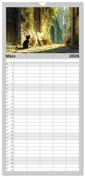 Produktbild: Familienplaner 2026 - Begegnungen im Anime Zauberland mit 5 Spalten (Wandkalender, 21 x 45 cm) CALVENDO