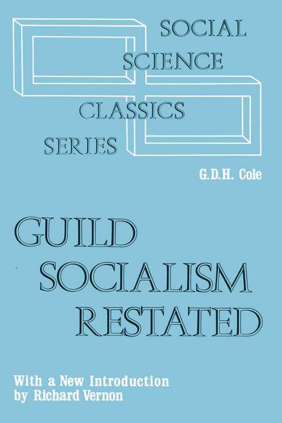 Produktbild: Cole, G: Guild Socialism Restated