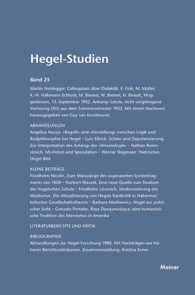Produktbild: Hegel-Studien Band 25