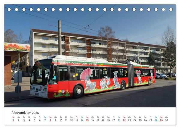 Produktbild: Omnibusse von heute und fr&uuml;her (Tischkalender 2026 DIN A5 quer), CALVENDO Monatskalender