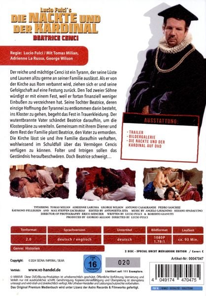 Produktbild: Die Nackte und der Kardinal - Mediabook - Limitiert auf 111 St&uuml;ck - Cover C (Blu-ray + DVD)