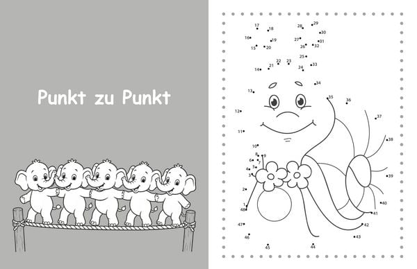 Produktbild: Punkt f&uuml;r Punkt ins Abenteuer - Verbinde die Punkte, entdecke die Bilder, male sie bunt aus