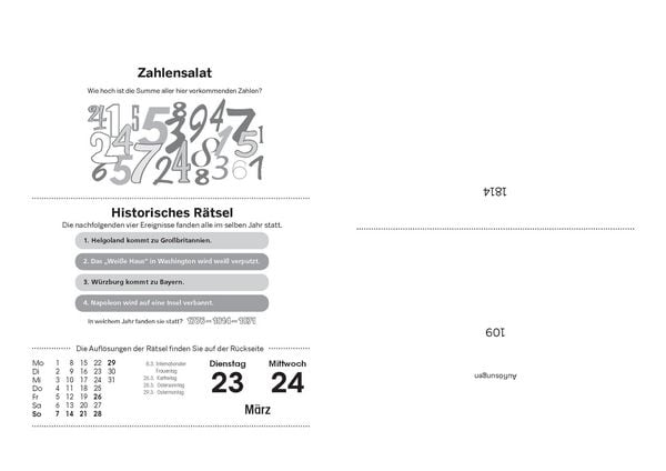 Produktbild: Fit im Kopf - der Gehirnjogging-Kalender 2027
