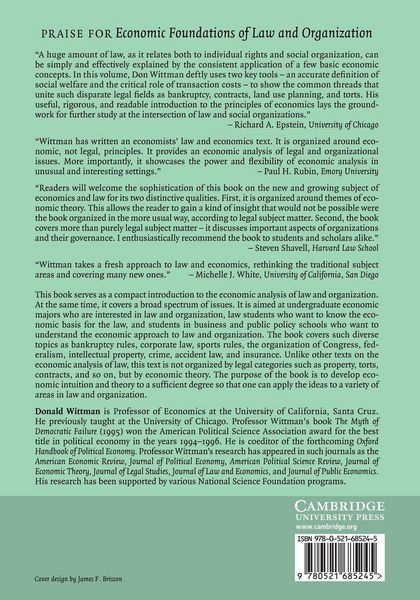 Produktbild: Economic Foundations of Law and Organization