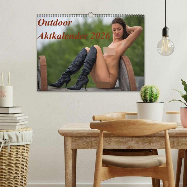 Produktbild: Outdoor Aktkalender 2026 (Wandkalender 2026 DIN A3 quer), CALVENDO Monatskalender
