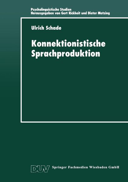 Produktbild: Konnektionistische Sprachproduktion