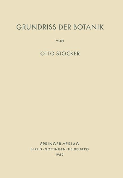 Produktbild: Grundriss der Botanik