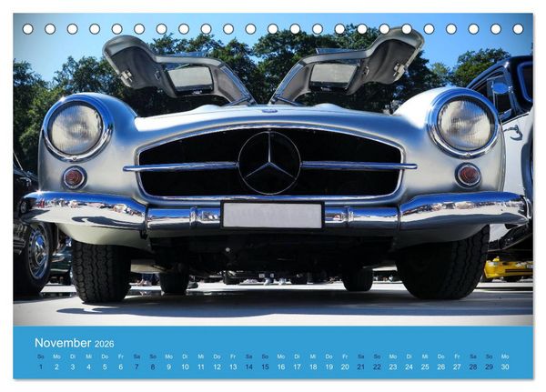 Produktbild: Mercedes Classics (Tischkalender 2026 DIN A5 quer), CALVENDO Monatskalender