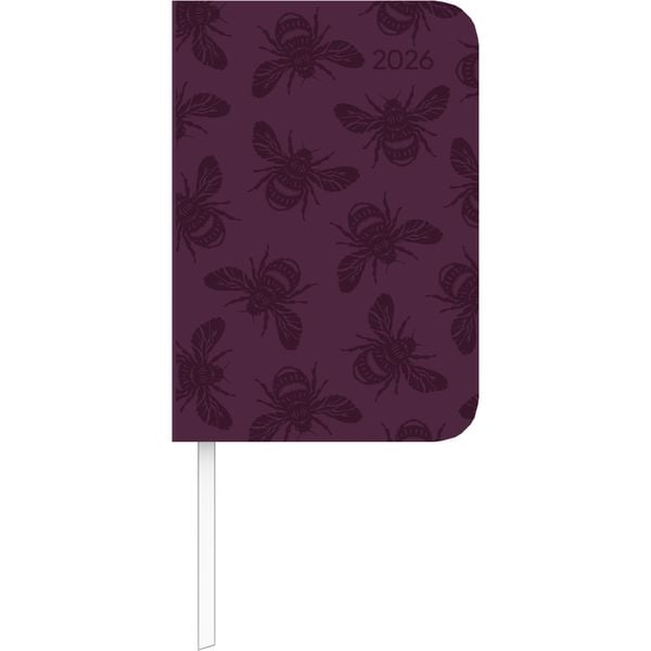 Produktbild: Lady Journal Mini Deluxe Purple 2026 - Taschen-Kalender 8x11,5 cm - Tucson Einband - mit Motivprägung - Weekly - 144 Seiten - Alpha Edition